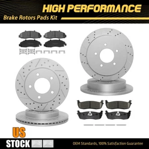 4WD Front Rear Disc Brake Rotors + Ceramic Pads For Ford F-150 2000 - 2003 5 Lug - Bild 1 von 13
