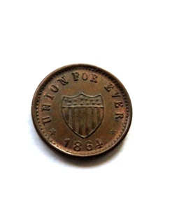 CENTIME 1864 UNION POUR TOUJOURS GUERRE CIVILE - Photo 1/2