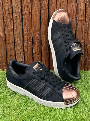 Adidas Originales Superstar Años 80 Cuero Puntera Metal EE. UU. 6 REINO UNIDO 4,5 EUR 37 1/3 23c Foto 1 de 4