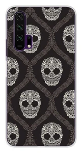 Coque en silicone imprimée compatible Huawei Honor 20 Pro Floral skull - Bild 1 von 3
