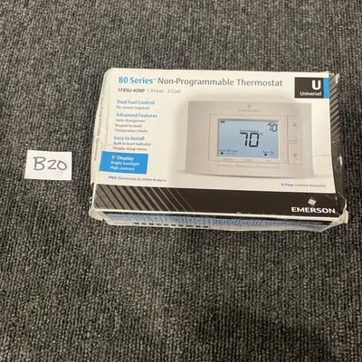 EMERSON 1F85U-42PR 4H 2 C PROGRAMMABLE THERMOSTAT DUAL FUEL UNIVERSAL - Image 1 of 3