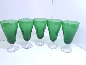 Vintage Anchor Hocking Burple Grün Eistee Gläser 5er Set, Boopie Patten - Bild 1 von 8