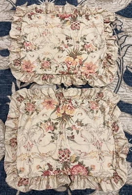 Ralph Lauren GUINEVERE Juego (2) Almohada Estándar con Volantes Falsa Francesa Cottagecore Foto 1 de 4