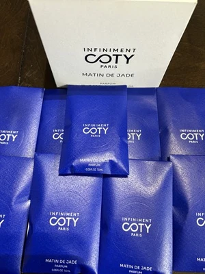 Lote de 8 muestras en aerosol de perfume Infiniment Coty Paris MATIN DE JADE 8x1,5 ml Foto 1 de 3