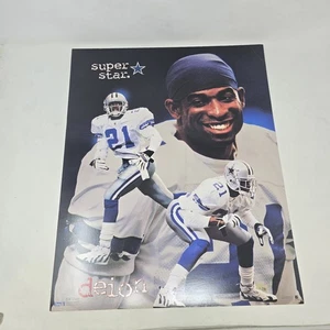 Póster de fútbol americano Deion Sanders Dallas Cowboys Superstar 21x17 vintage - Imagen 1 de 12