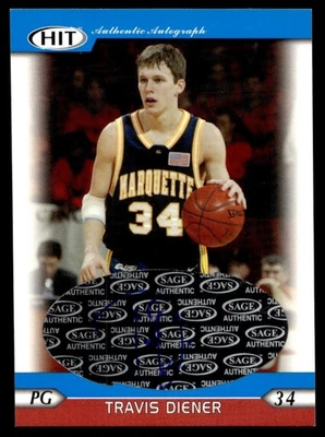 2005-06 SAGE HIT Travis Diener Rookie Auto Marquette Golden Eagles #A53 A1 - Image 1 of 2