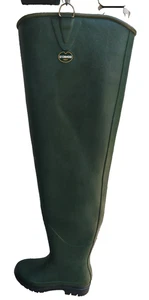 Le Chameau Neopren Gummistiefel Watstiefel Olivegrün Gr. 38, 80 cm, wie neu - Bild 1 von 10