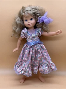 My Beautiful Doll Rachel With Floral Dress And Locket Vintage 1989 Hasbro - Picture 1 of 17