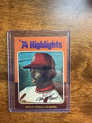 1975 Topps - '74 Highlights Lou Brock #2 - Изображение 1 из 2