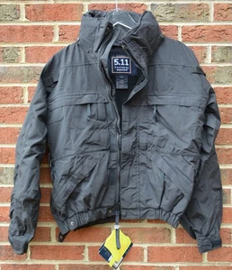 5.11 Tactical Series Mens XS Fleece Lined Duty Jacket Zip Hood Black Style 48002 - Picture 1 of 10
