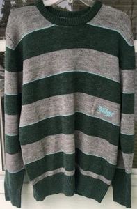 NEW Vintage 90’s Billabong Y2K Striped Knit Wool Blend Crew Neck Sweater Large - Picture 1 of 6