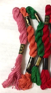 NEW DMC Embroidery Floss Size 5 Lot of 4 Skeins Pearl Cotton Colors FREE SHIP - Picture 1 of 7