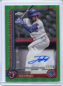 2025 Topps Pro Debut Jared Serna Green Chrome Refractor Auto Autograph #11/99 - Picture 1 of 2