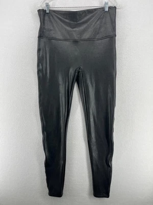 SPANX Leggings Mujer 2X Plus Imitación Cuero Forma Cintura Elastizada Nylon Negro Foto 1 de 4
