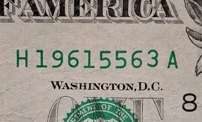 1961 May 5th Birthday/Anniversary Year $1 One  Dollar Bill Fancy Serial Number - Image 1 of 3