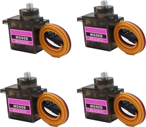 4 Pack MG90D 9G Micro Servo – Metal Gear, 360° Rotation, For Arduino Car & Robot - Picture 1 of 6
