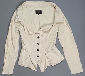 VIVIENNE WESTWOOD ANGLOMANIA 40 / UK 8  Corset-Look Bustier Blouse Peplum Top - Picture 1 of 11