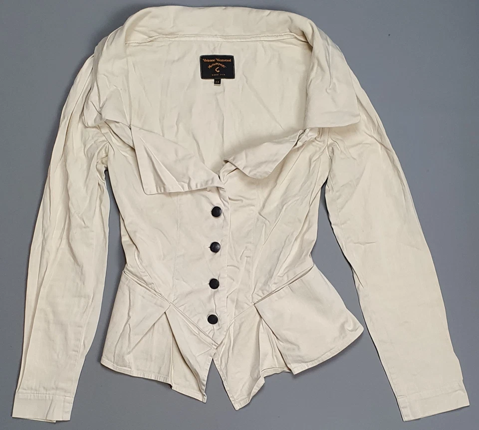 Blusa Bustier VIVIENNE WESTWOOD ANGLOMANIA 40 / UK 8 Aspecto Corsé Top Peplum Foto 1 de 4