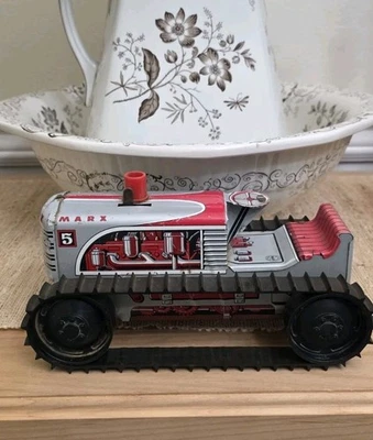 Juguete de hojalata tractor de escalada vintage MARX de los años 50 - no funciona Foto 1 de 4