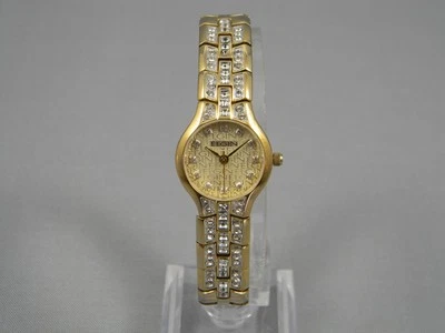 Reloj de Moda Elgin Cristal Mujer 21mm Tono Dorado Cierre Banda Batería Nueva 6.5" Foto 1 de 4