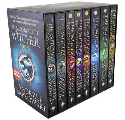 Witcher Complete Series By Andrzej Sapkowski 8 Books Box Set - Fiction - PB - Image 1 of 4
