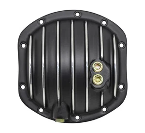 ALUMINUM DANA 30 FINNED DIFFERENTIAL COVER MOPAR JEEP CJ TJ YJ JK 10 BOLT -BLACK - Foto 1 di 1