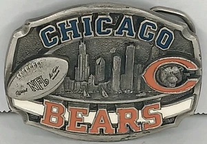 Hebilla de cinturón vintage de los Chicago Bears NFL edición limitada Chicago Sky Line 1994 - Imagen 1 de 6