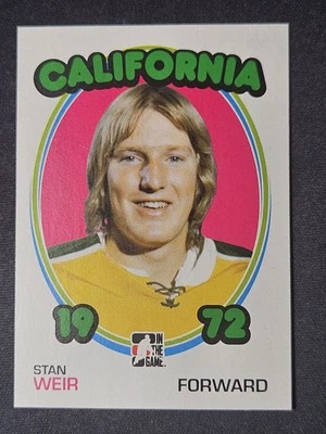 09-10 In The Game Stan Weir 72' Retro 🚨🚨🚨 California Golden Seals  - Image 1 of 2