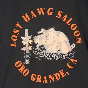 Camisa de Colección Lost Hawg Salón Para Hombre Extra Grande Negra Oro Grande Route 66 Motociclista - Imagen 1 de 9