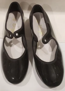 ZAPATOS SPOTLIGHTS BY PAYLESS CHAROL NEGRO TAP DANCE TALLA 11.5 Juveniles - Imagen 1 de 3