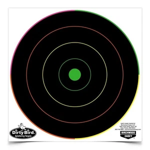 Birchwood Casey Dirty Bird 8 Inch Multi-Color Bull's-Eye Targets 20 Pack - 35820 - Picture 1 of 1