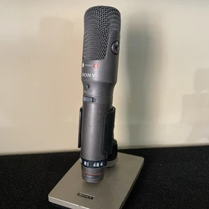 Sony ECM MS 957 Balanced Stereo Condenser Pro Audio 5 Pin XLR And Stand WORKING! - Picture 1 of 17