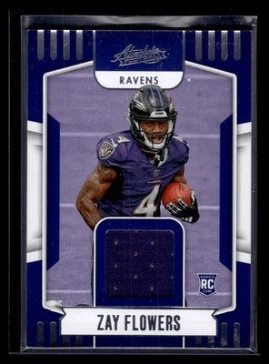 2023 Absolute - Absolute Rookie Materials Zay Flowers #ARM-9 (MEM, RC) - Image 1 of 2