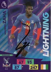 WILFRIED ZAHA SIGNED CRYSTAL PALACE 2020/2021 ADRENALYN XL TRADING CARD + COA - Bild 1 von 1