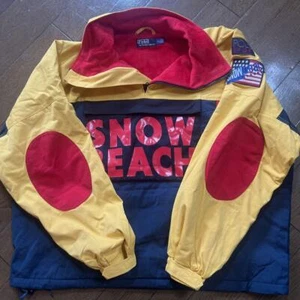 【Near Mint】POLO Ralph Lauren SNOW BEACH JACKET Nylon Yellow/Black Size L JPN - Picture 1 of 10