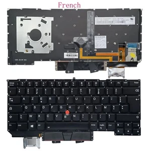 Teclado retroiluminado francés para Lenovo ThinkPad X1 carbono 6ta generación 20KH 20KG 2018 FR - Imagen 1 de 1