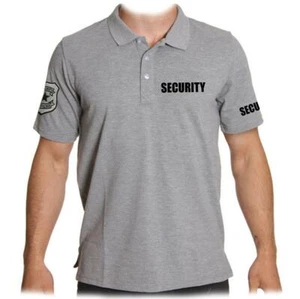NUEVO PARCHE BORDADO PARA HOMBRE GUARDIA DE SEGURIDAD UNIFORME POLO GRIS CAMISA TODAS LAS TALLAS - Imagen 1 de 3