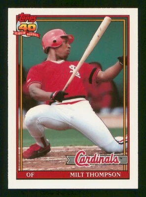 MILT THOMPSON 1991 TOPPS TIFFANY 91 NO 63 NRMINT+           21874 - Image 1 of 2
