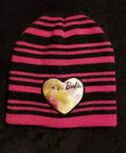 Disney Barbie Girls Striped Beanie Hat - Bild 1 von 4