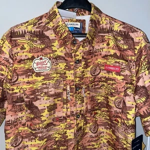 Shiner And Magellan Men's Small Outdoor Pattern Lightweight Fishing Shirt. Vents - Picture 1 of 12