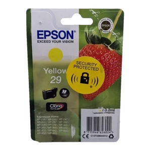 Genuine EPSON Yellow 29 Ink Cartridge 07/2023 Original C13T29844012 New/Sealed - Imagen 1 de 8