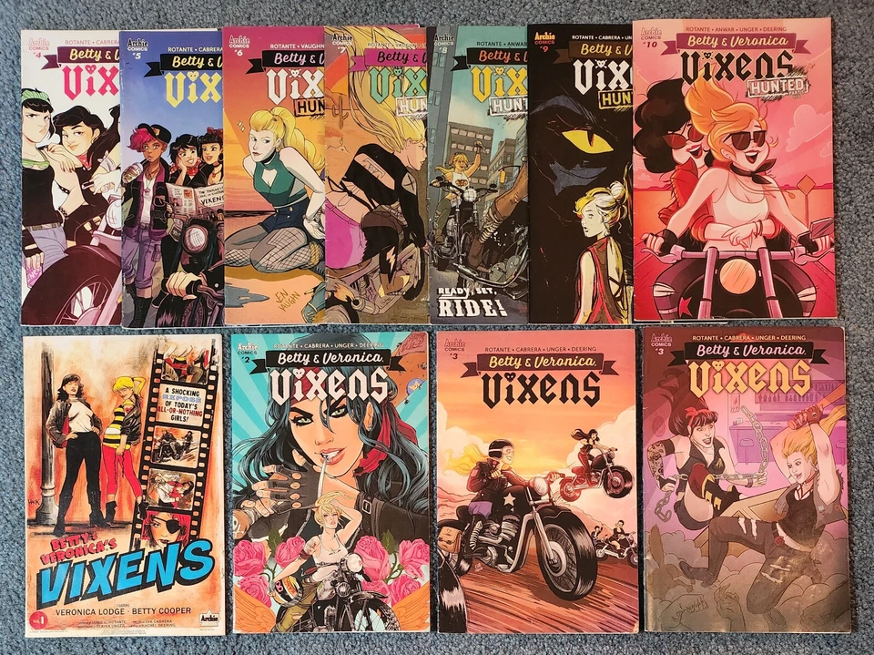 Betty & Veronica Vixens Juego Completo #1 - 10 + 3C Archie Comics 2018 - Bien- Foto 1 de 2