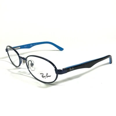 Ray-Ban RB1028 4000 Kids Eyeglasses Frames Black Blue Round Full Rim 46-15-125 - Image 1 of 4