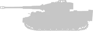 Aufkleber Tiger Panzer konturgeschnitten silber - Bild 1 von 1