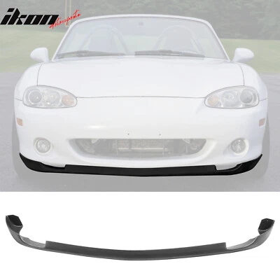 Fits 01-05 Mazda Miata MX-5 RS Style Front Bumper Lip Spoiler Unpainted Black PU Foto 1 de 4