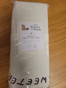 Pottery Barn Kids Disney Winnie the Pooh Organic Fitted Crib Sheet NWT - Picture 1 of 4