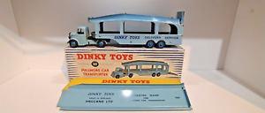VINTAGE DINKY PULLMORE CAR TRANSPORTER FAWN DECKS & RAMP - 582 / 982 - 6 RIVET