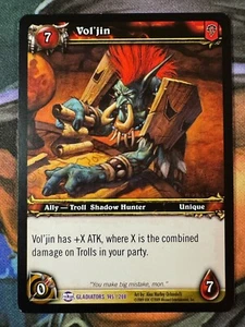 Juego de cartas coleccionables Gladiadores 145/208 Vol'jin de World of Warcraft - Imagen 1 de 2