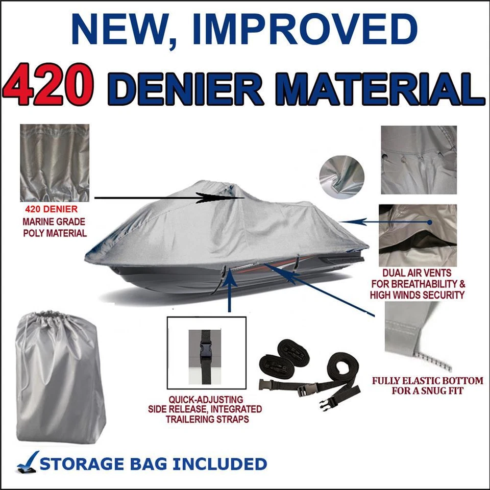 420 DENIER Yamaha Wave Runner VXR Pro 700 1993-1995 Jet Ski Cover 1-2 Seater - Image 1 of 1