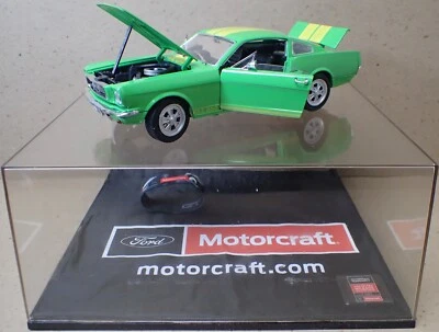 RARE 1/18 FORD MUSTANG 350 GT GREEN UNIVERSAL HOBBIES w/ Motorcraft Display Case - Image 1 of 4